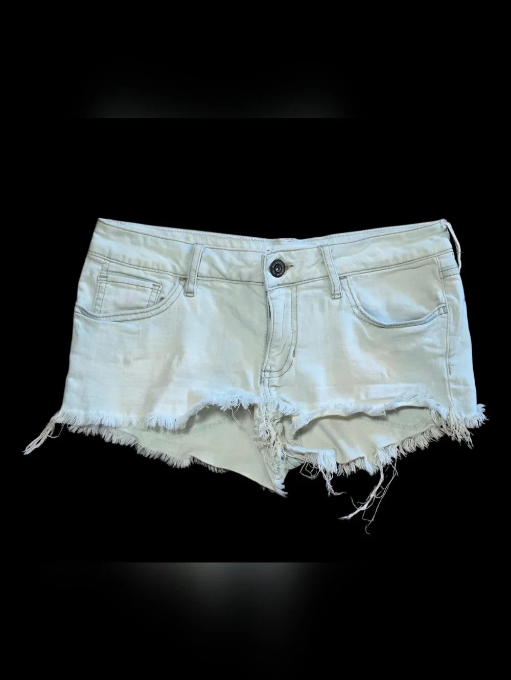 Bullhead Frayed Short Short Denim Shorts
